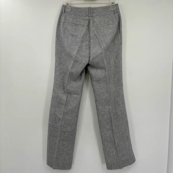 Banana Republic 100% Linen Grey Martin Trouser Pants Size 0P - Picture 7 of 11